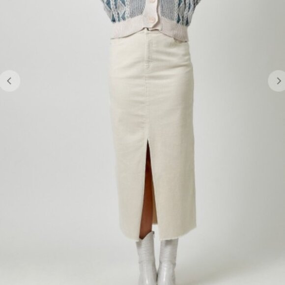 Hem & Thread Dresses & Skirts - Beige Corduroy Maxi Skirt - NWT